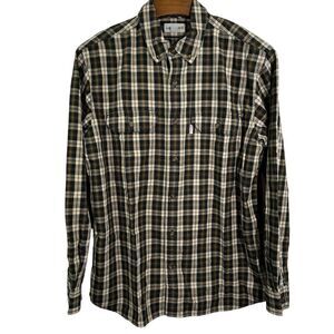 CARHARTT Plaid Heavy Weight Cotton Relaxed Fit Button Down Shirt 102214‎ Large